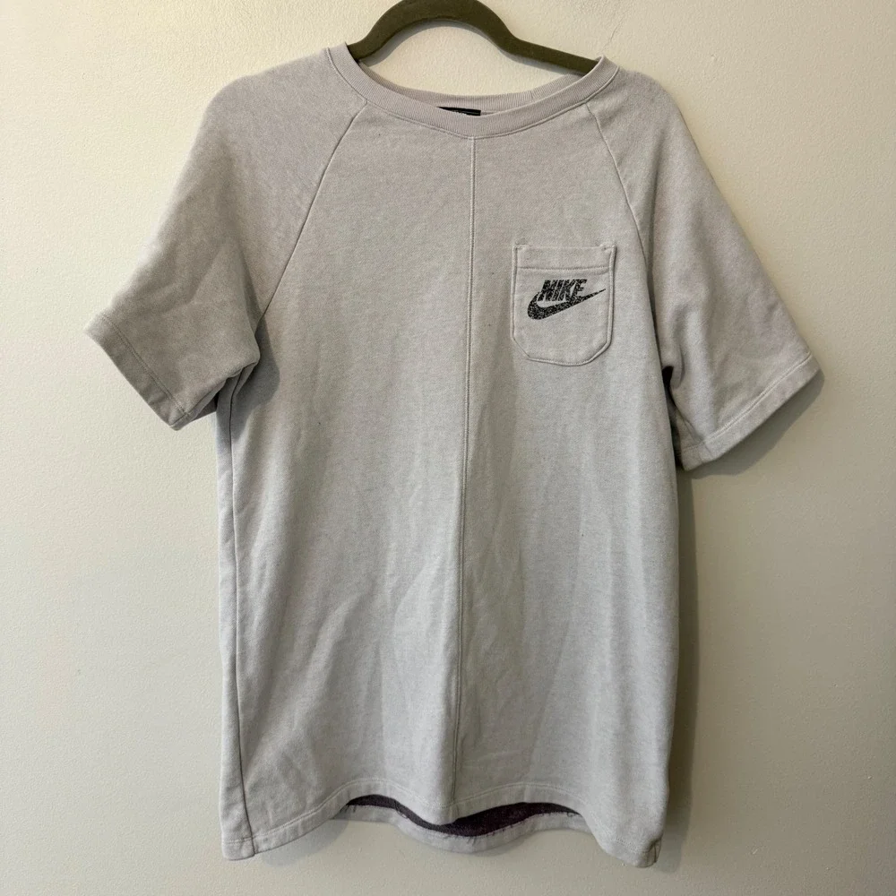 Nike girls Short Sleeve Sweatshirt dress‎ XL Loose Fit  French Terry Pocket